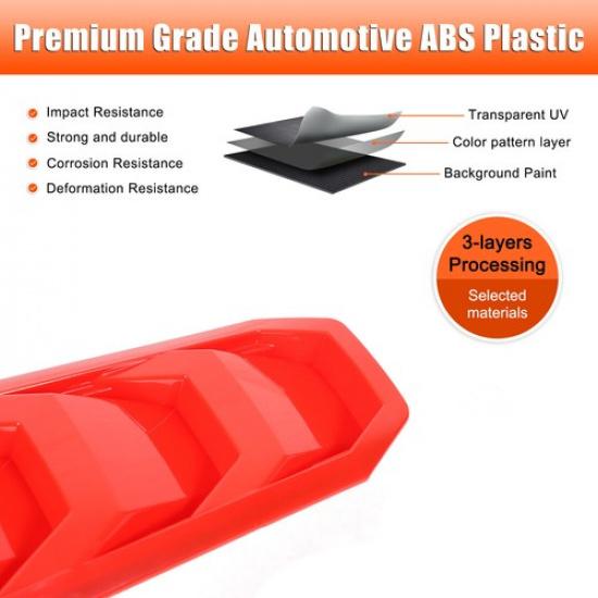 ABS Sports Red Engine Hood Panel Trim Cover For Corvette C8 -2025