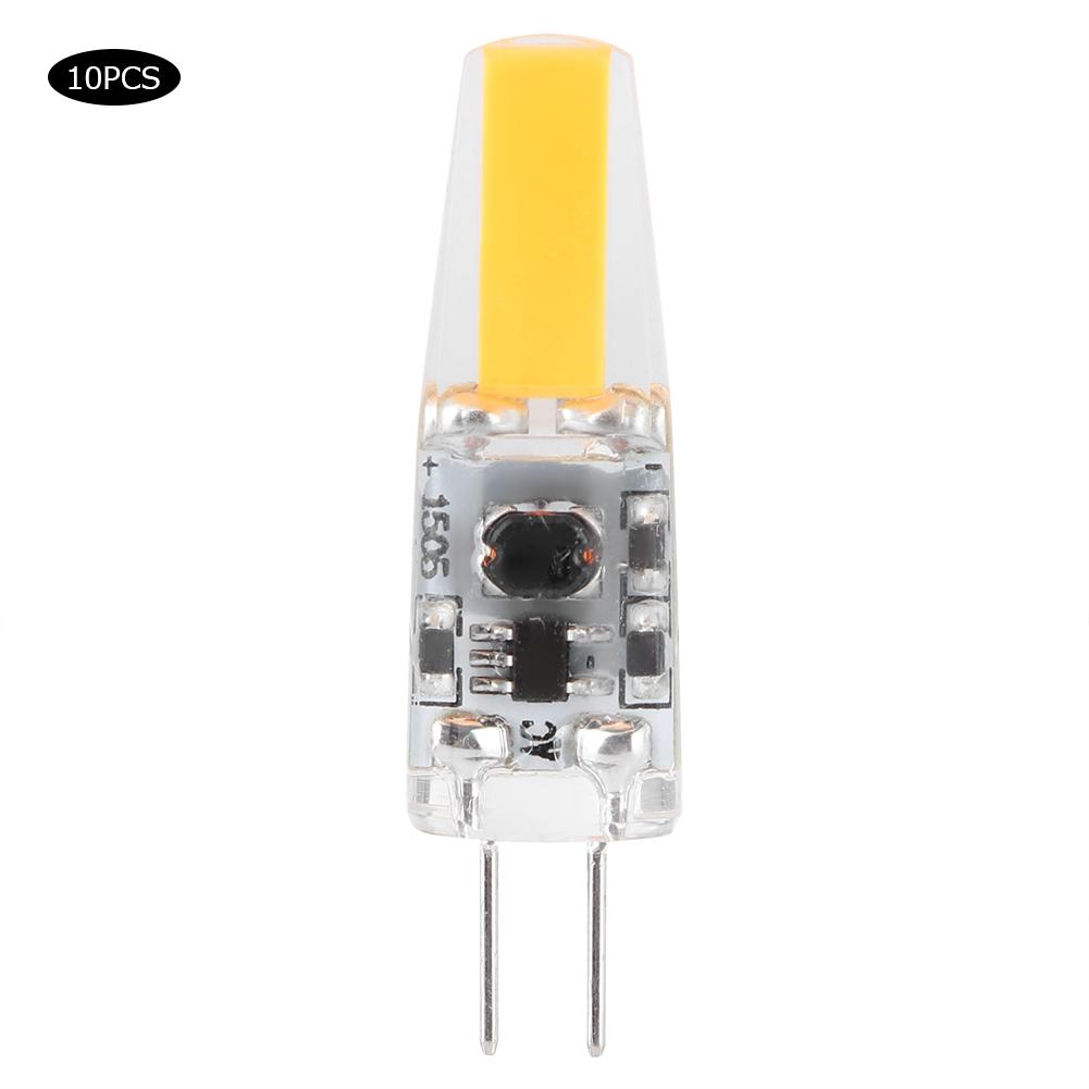 10Pcs Household Mini G4 Silicone LED Light Bulb 1.5W AC12V for Car Cabinet Hotel Lighting