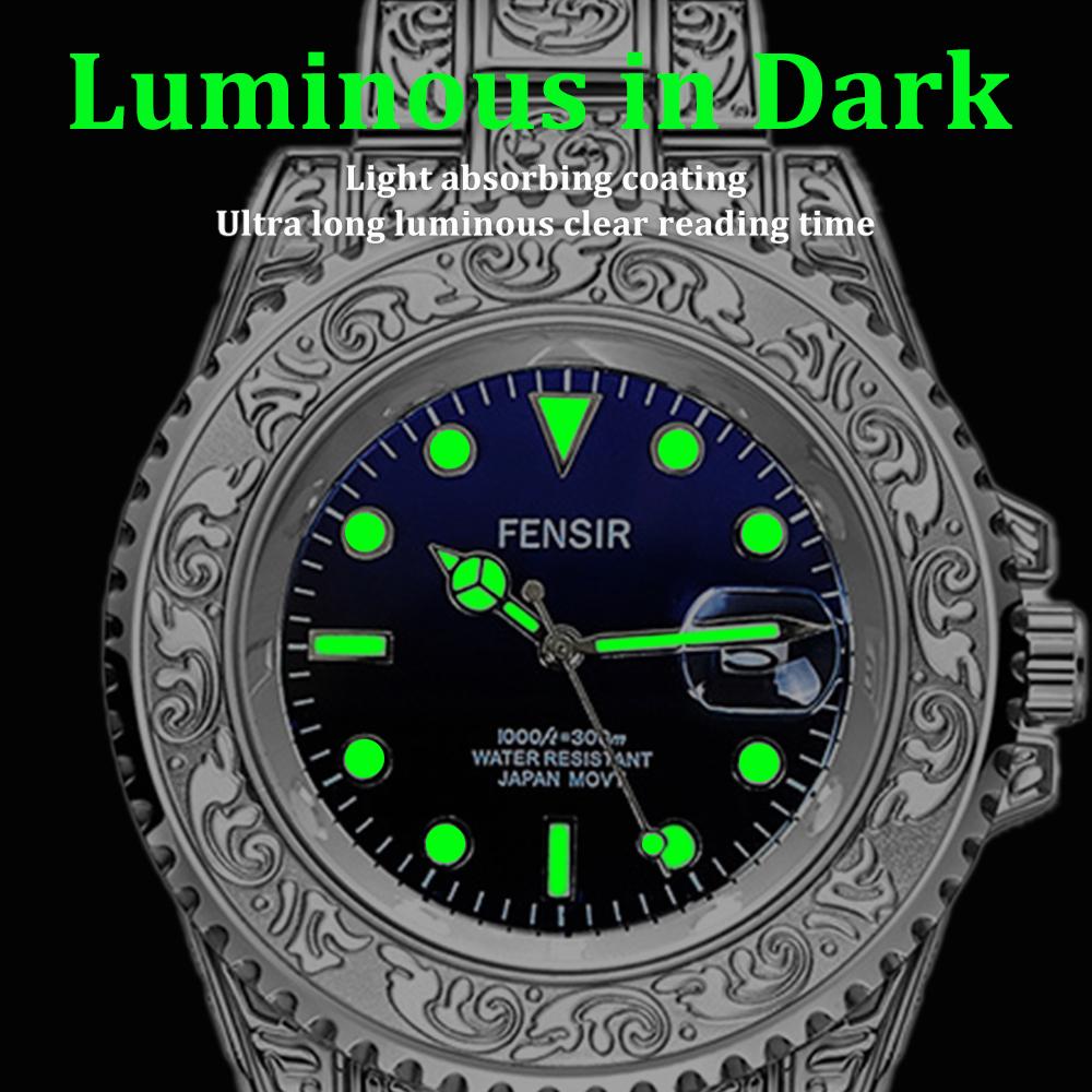 Casual and Fashionable Men Watch Retro Carved Business Quartz Watches Light Luxury Clocks Gifts Watches for Man