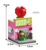 City Japanese Street View Food Vehicle Shop Barbecue Sushi Shaved Ice Ramen Car Model Building Blocks Friend Girl Bricks Toy