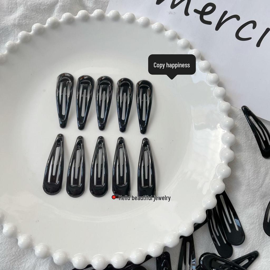 Versatile Black BB Clip Hairpin - Korean Retro Style Bangs & Side Clip for Children's Hair Accessories