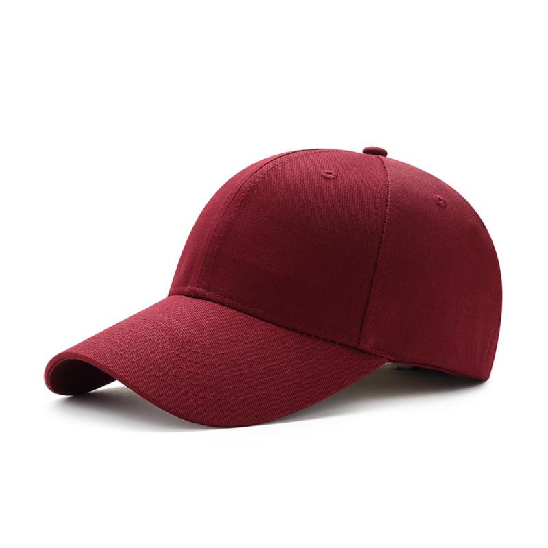 Korean Style Baseball Cap Black Autumn and Winter Women's Solid Color Hard Top Versatile Women's Light Board Baseball Cap Men