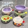 Double-layer Dopamine Basket, Cute Cartoon Household Vegetable Washing Basket