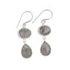 Rare Black Rutile Gemstone 925 Sterling Silver Jewelry Handmade Earrings 1.88" EE-73-22