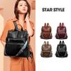 Women's New PU Soft Leather Backpack, Cross-border, Large Capacity, Casual Travel, Simple Style, Student Backpack