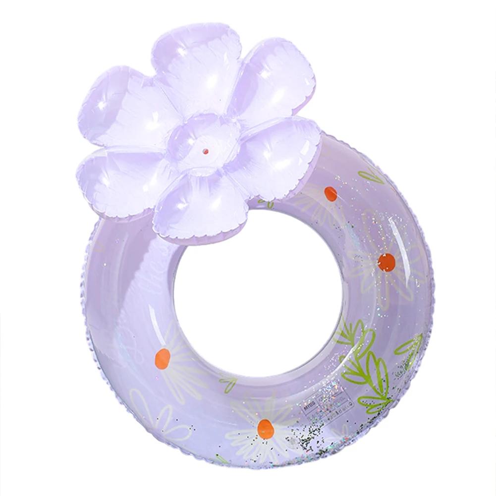 Swimming Ring Swim Circle with Daisy Decor Pool Foats Adult Kids Inflatable Pool Tube Giant Float Boys Girl Water Toy Swim Laps