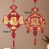 Chinese Year Hanging Decoration Charm Tassel Blessing, Traditional Fu Character for Door