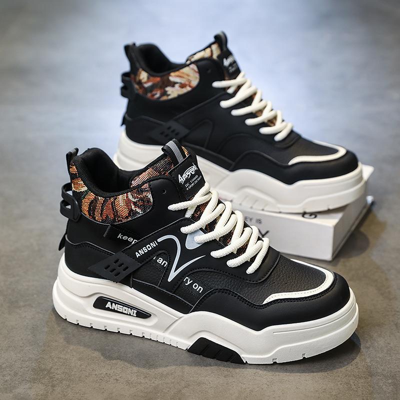 Herrenschuhe Neue Frühling Herbst Koreanische High-Top Freizeitschuhe Weichsohle Outdoor Wanderschuhe Mode Jugend Joker Sports Board Schuh