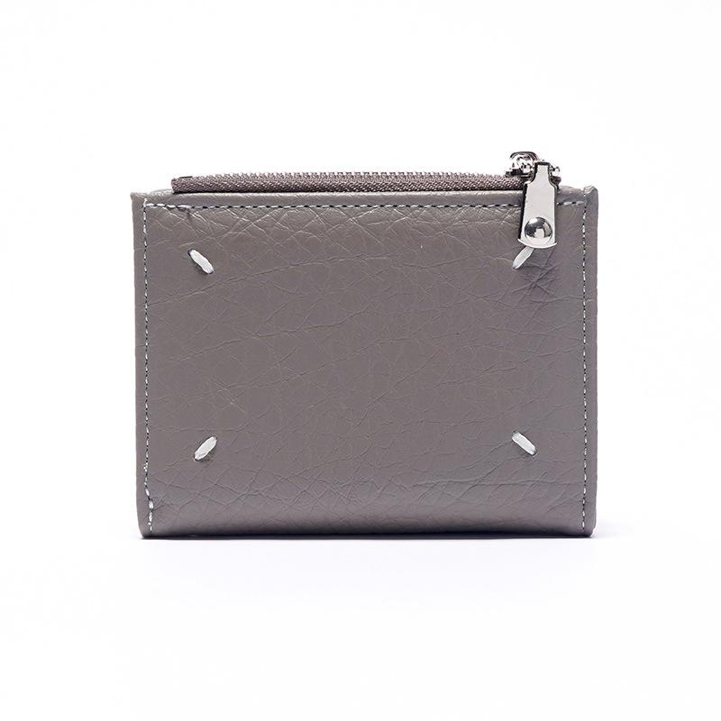 Women's Wallet Ins Women's Small Wallet Women's High-end Short Wallet Change Bag Solid Color Zipper Hand-held