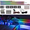 6/10/18 In 1 Car Ambient Light For BMW 64 Colors RGB Symphony Hidden LED Neon Strip Music APP Control Interior Atmosphere Lamp