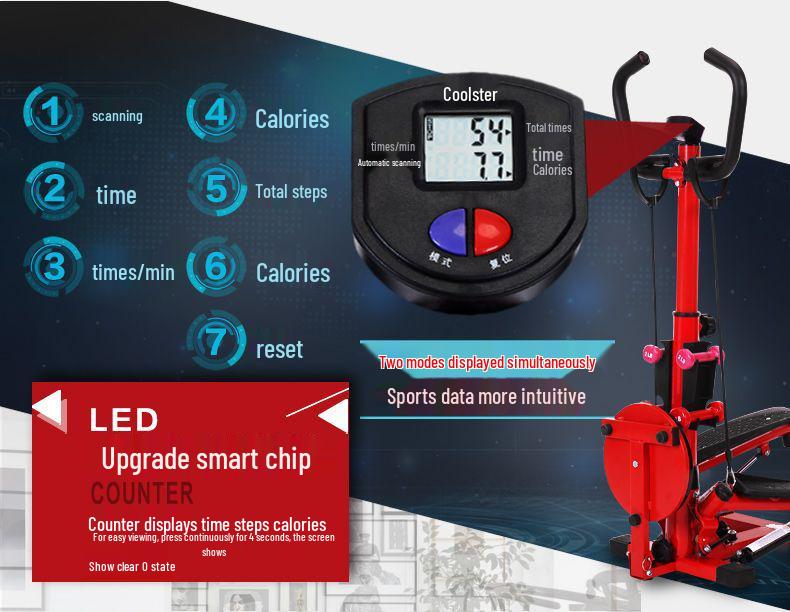 Multifunctional Silent Stepper with Twist Waist and Pull Rope