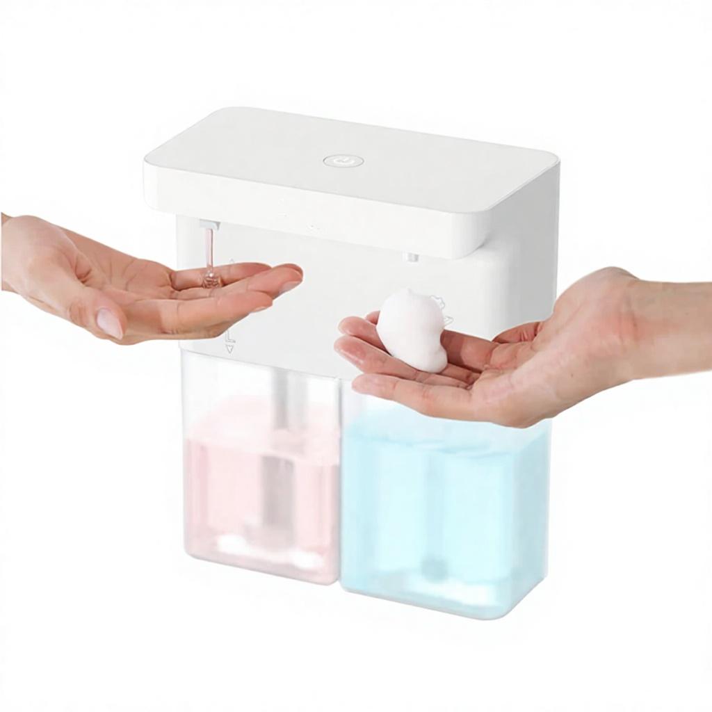 Direct Factory Double Bottle Hotel Induction ODM Smart Sensor Infrared Wall-Mounted ABS PP Automatic Foam Soap Dispenser