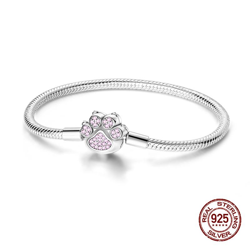 100% 925 Sterling Silver Original Stars Forever Love Zircon Bracelets Fit DIY Charms Beads Anniversary Birthday Jewelry Gifts
