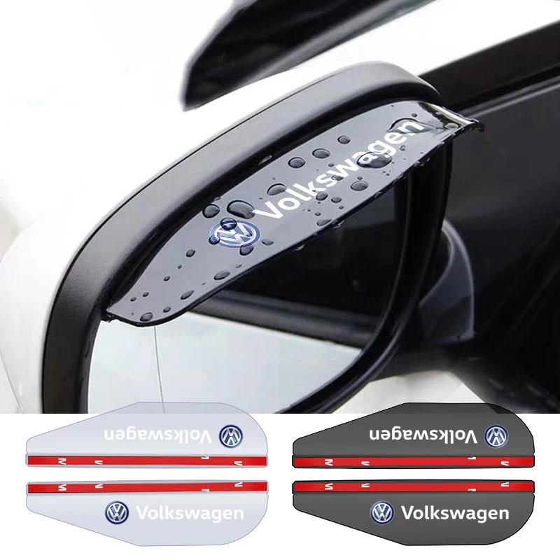 2 Pezzi Sopracciglia Pioggia Specchietto Retrovisore Auto Per Volkswagen VW Golf Polo Tiguan Passat B6 Jetta Touran CADDY GTI Touareg TDI Beetle MK4