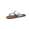 Spring and Summer New Flat-bottomed Sandals New Metal Buckle Niche Retro Style Toe Lazy One-word Slippers