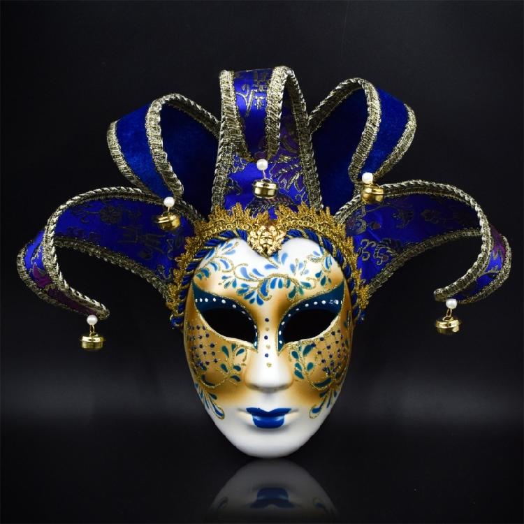 Maškarní maska Maska na celý obličej Maska na Mardi Gras Benátská maska Párty maska Jesterova maska Karnevalová maska Halloweenská maska
