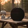 Bbq Pan Organizer Bag Thickened Round Oxford Cloth Grill Plate Carry Case for Outdoor