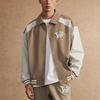 Li-Ning Wade Series Stand Collar Letter Print Woven Casual Long-Sleeve Sports Coach Jacket Men Jacket Pale-Chestnut AFDT869-2