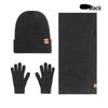 Set 3 Pezzi Inverno Cappello Lavorato a Maglia Sciarpa Guanti