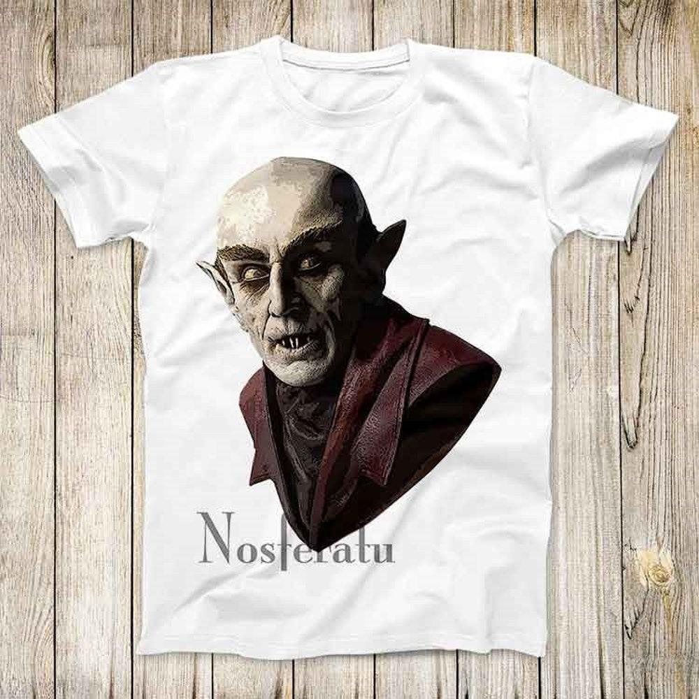 

Футболка из 100% хлопка плотностью 230 г/м2 с изображением вампира Nosferatu, лучший милый подарок, мужская женская футболка унисекс 3072 XS белый