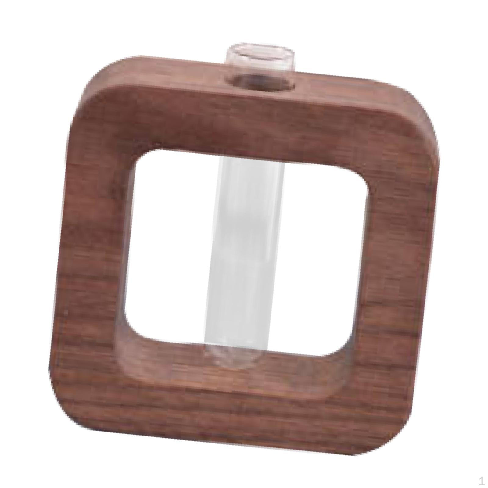 

Современный набор для выращивания растений в стеклянной вазе с деревянной основой Deep Brown