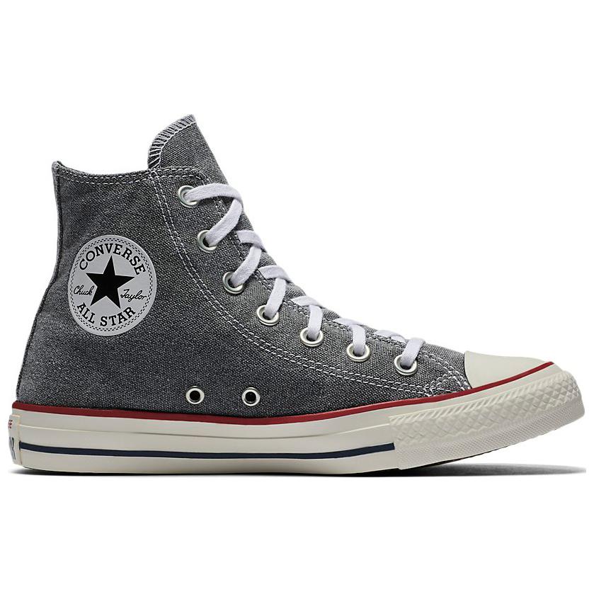 Converse Chuck Taylor All Star Hi Stone Wash Unisex Sneakers Black White 159537C