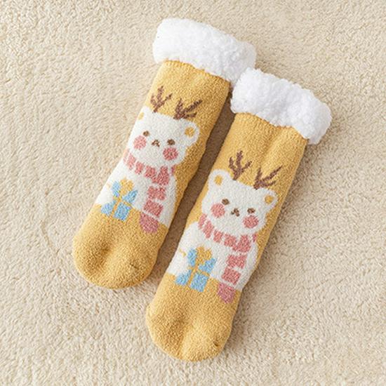 Women's Fleece-Lined Lambswool Home Socks - Warm, Thick, Cozy for Winter & Christmas