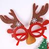 Holiday Party Supplies for Photos Christmas Glasses Photo Booth Props, Felt Reindeer Santa Snowman Eyeglasses Festive Costume Holidays Party,