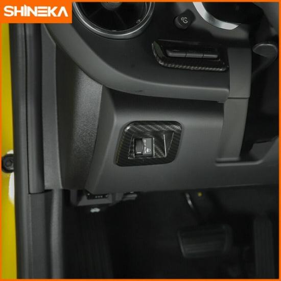 Headlight Control Switch Cover Trim Decor Bezel For Chevrolet Camaro 17+ Carbon