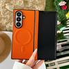 Lichee Pattern Leather Magnetic Case for Samsung Galaxy Z Fold 8 7 6 5 4 ZFold8 Ultra for Magsafe Shockproof Protection Cover