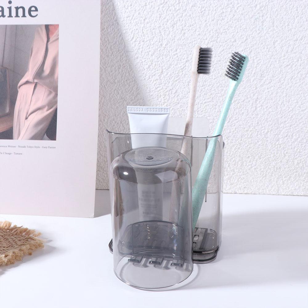 2 szt. Ścienny Stojak na Szczoteczki do Zębów Stojak do Przechowywania Oszczędzający Miejsce Stojak na Kubek do Płukania Ust Przechowywanie Kosmetyków
