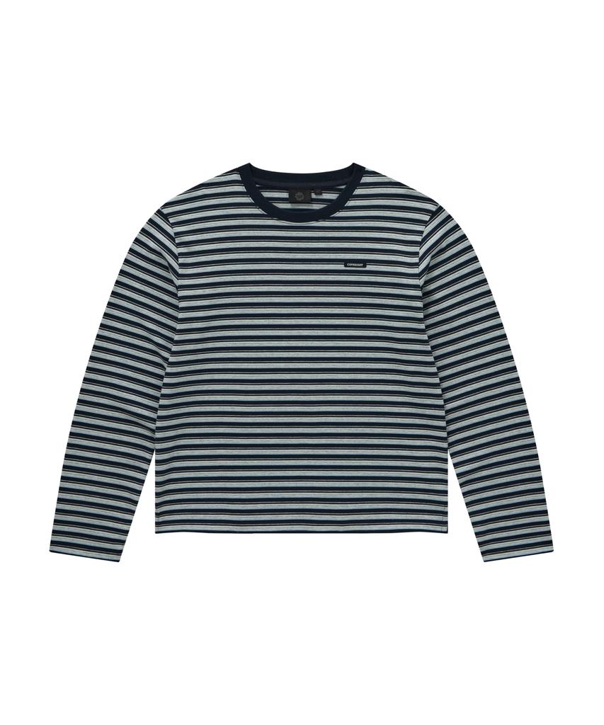 COVERNAT WOMAN Striped Long Sleeve Navy