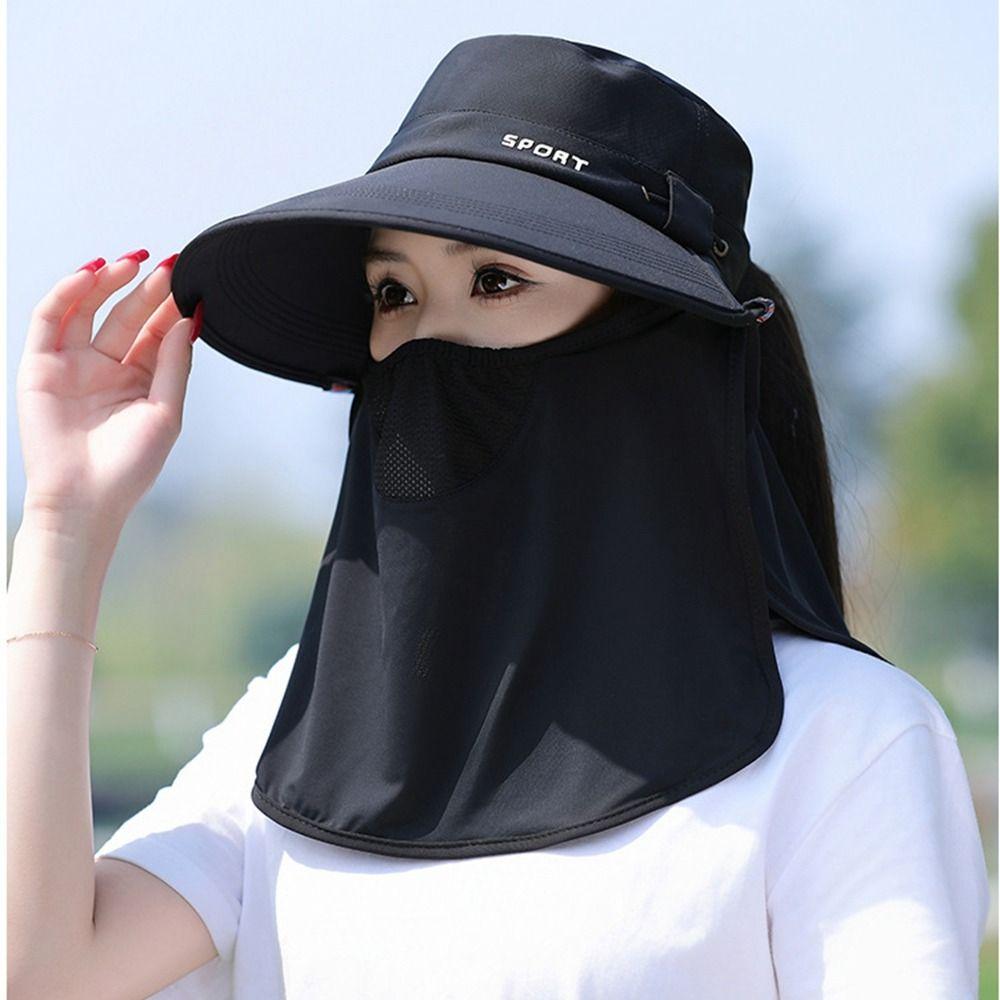 Breathable Women Sun Hat Sun Protection Mountaineering Hat Fashion Face Mask Hat  Ladies/Girls