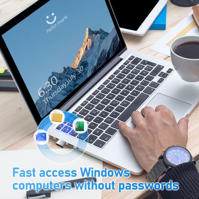 USB C Sicherheits-Key Windows Hello Fingerabdruckleser Bequeme Zugangskontrolle 360-Grad-Erkennung Fingerabdruck-Dongles