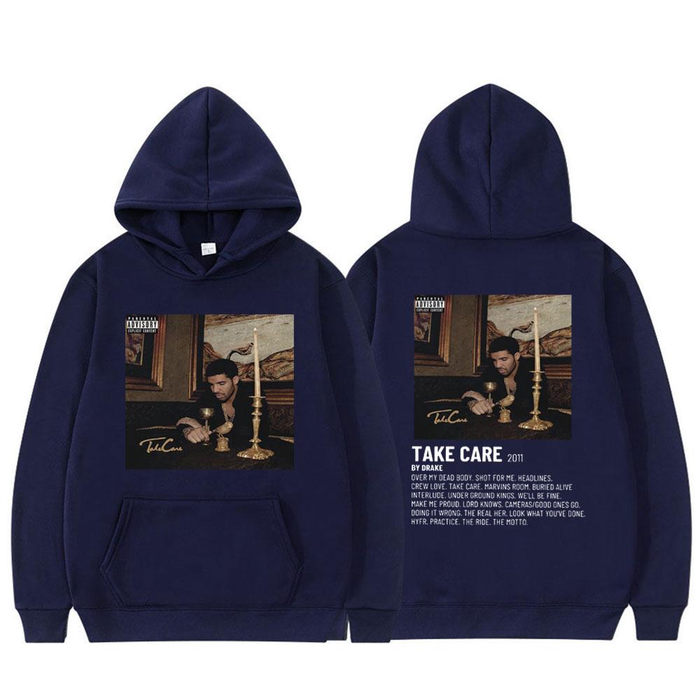 Rapper Drake Music Album Take Care Hoodie Men Woman Hip Hop Vintage Hoodie Oversized Casual Loose Male Sweatshirts