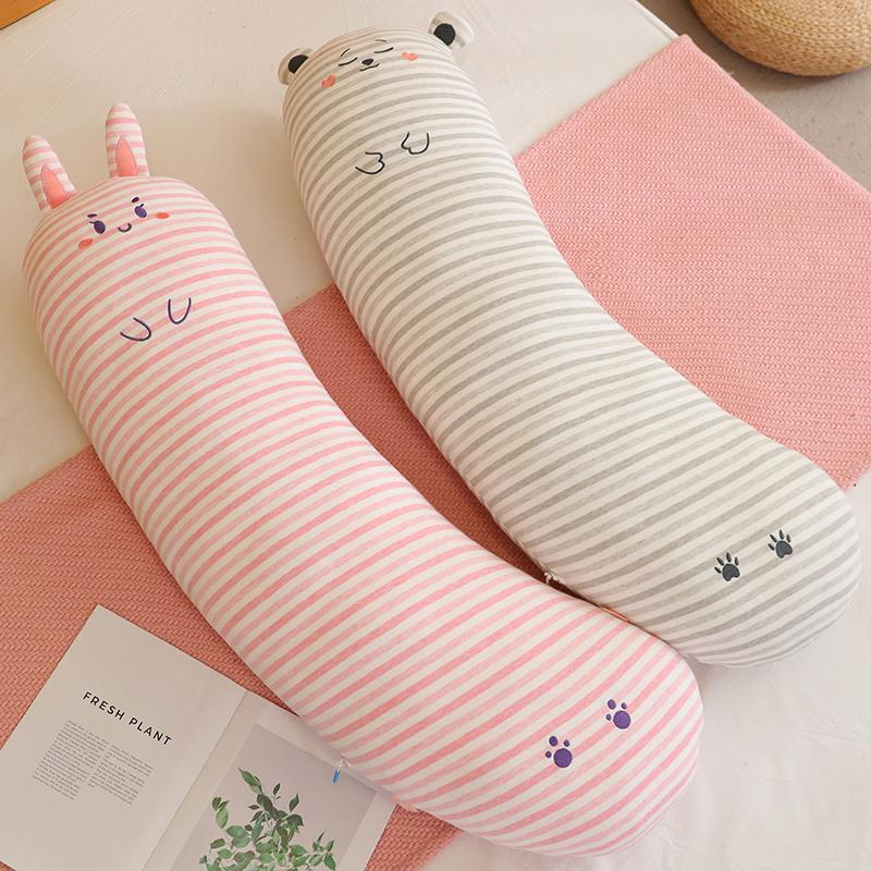 Pure Cotton Air Layer Striped Cartoon Long Strip Pillow Can Be Detached and Washed Independent Inner Liner Sleeping Leg Clamp Pillow