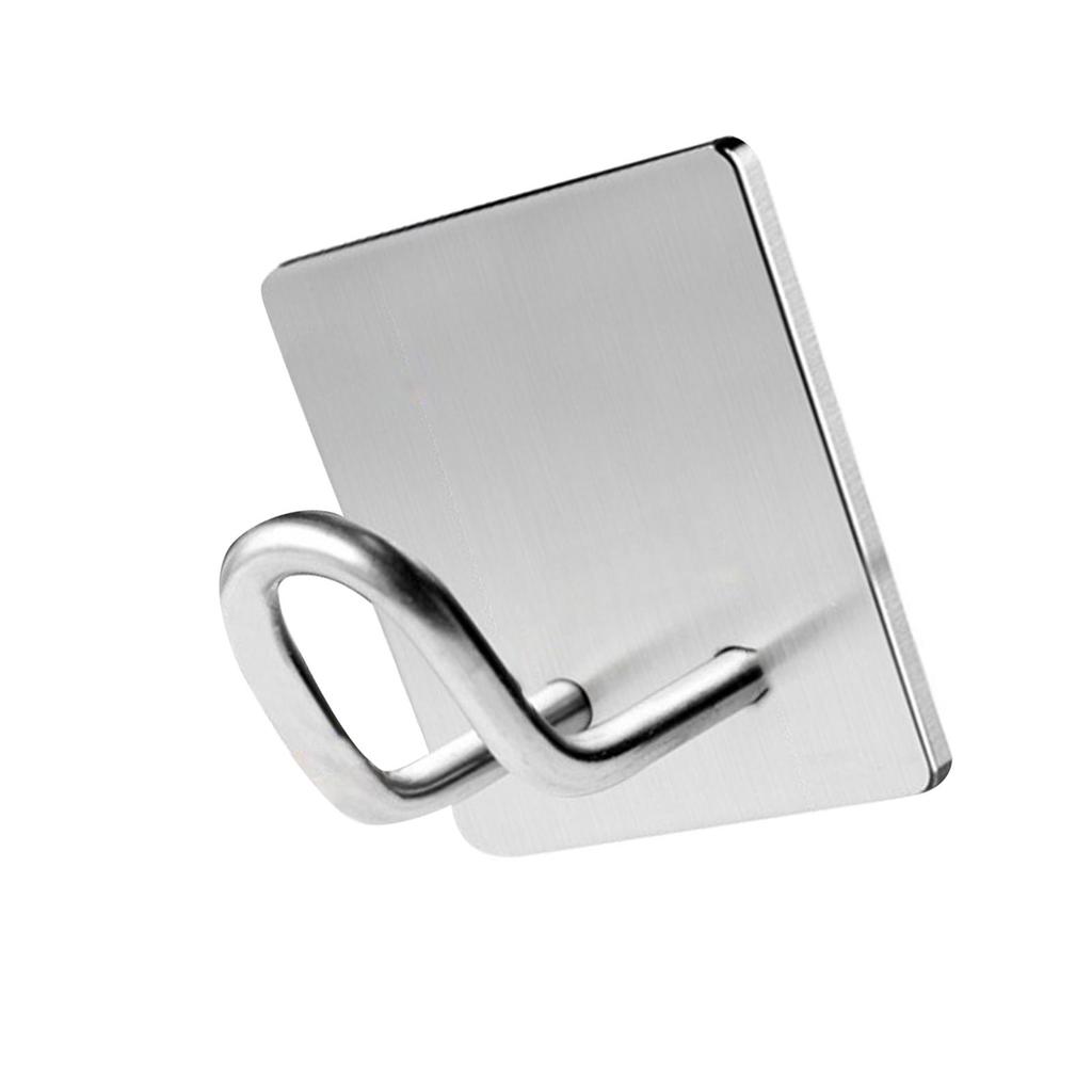 Stainless Steel Bathroom Sticky Hook Wall Mount Towel Hanger Shower Glass Wall Hanging Rack for Home and Hotel Use