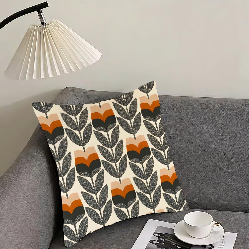 Aesthetic Art O-Orla Kiely Flower Stem Cushion Cover Reversible Plush Pillow Cover – For Car, Sofa, Bedroom, Perfect As a Gift.