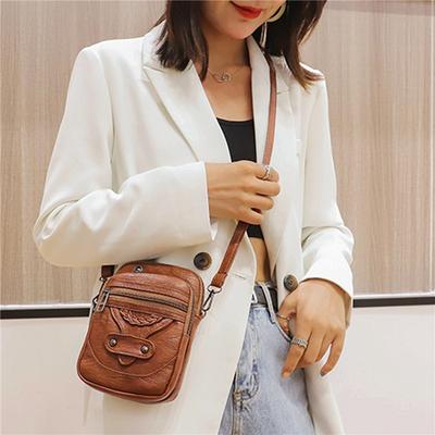 Women's Mobile Phone Bag Messenger All-match Mini Shoulder Bag Multi-layer Zipper Coin Purse Key Case