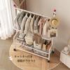 LNYCJP Clothes Rack with 2 Mesh Pipe Clothes Coat Clothing Easy Rainy Season 90cm Wide X 35cm Deep X 176cm High Shelves, Rack, Rack, Rack, Assembly,