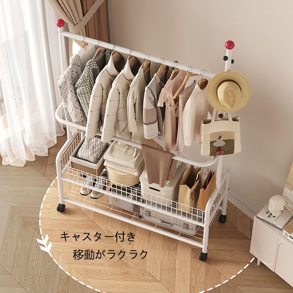 LNYCJP Clothes Rack with 2 Mesh Pipe Clothes Coat Clothing Easy Rainy Season 90cm Wide X 35cm Deep X 176cm High Shelves, Rack, Rack, Rack, Assembly,