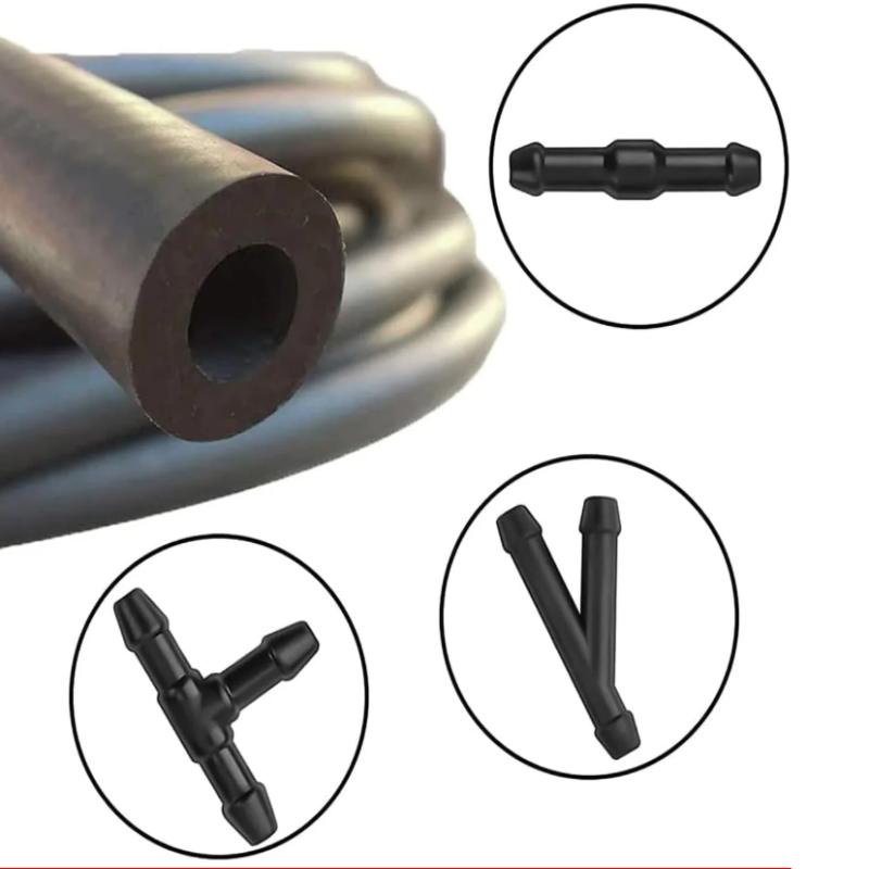 Windshield Wiper Washer Nozzle Hose With Connector Kit T Y I 3 Types Joint Windscreen Spray Jet Water Hose Fluid Tube Joiner