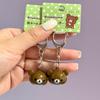 Mini Sanx Rilakkuma Keychain Kawaii Korilakkuma Jingle Bell Backpack Pendant Mount Fuji Cartoon Bear Decoration Bag Charm Gifts