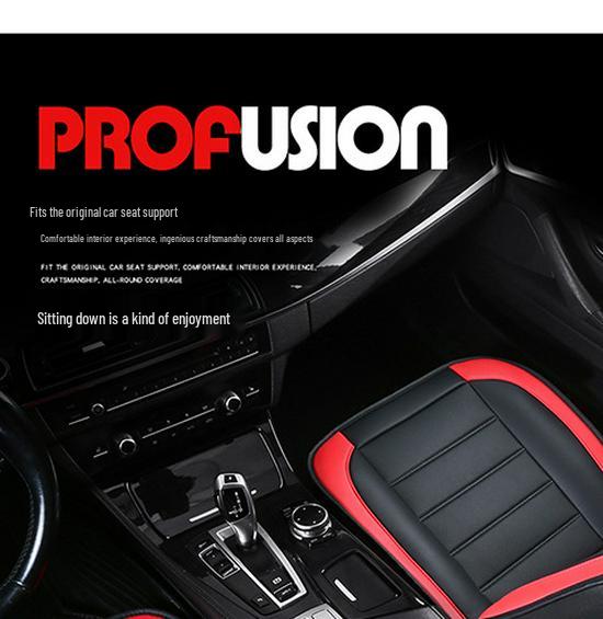 All-Season Universal Leather Car Seat Cushions - Full Coverage for Five-Seater