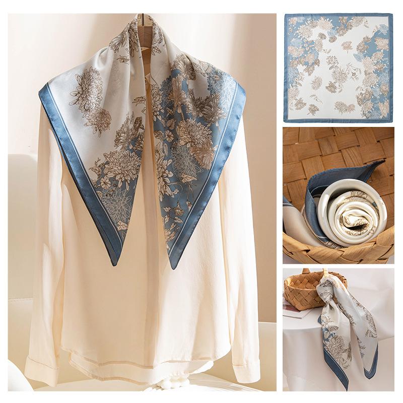 2026 New Spring and Summer Temperament Scarf Decorative Chinese Scarf Sunscreen Shawl Neck Protection Scarf Neck Tie Bag Silk Scarf