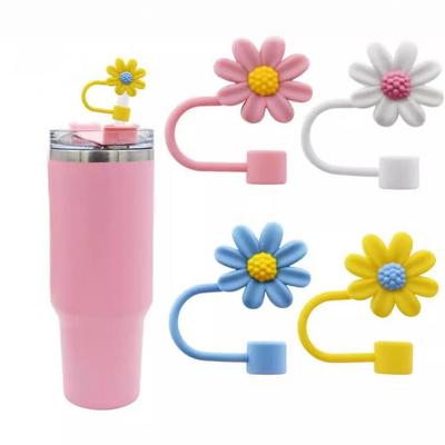 Reusable Drinking Dust Cap Dust-proof Straw Tips Cover New Silicone Straw Plug  Bottle