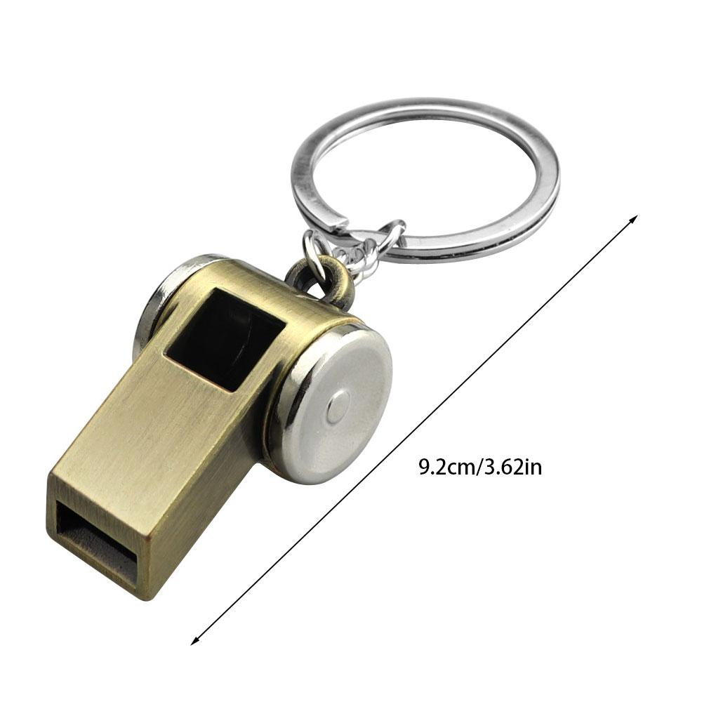 Gold Lightweight Metal Whistle Keychain For Survival Situations - Durable And Convenient Sturdy Survival Whistle As Shown 1