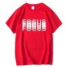 Summer Men's  Blend High Quality Casual Sports Loose Oversized Funny Focus Print Round Neck Short Sleeved T-shirt Tops