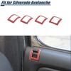 4Pcs Door Lock Pin Frame Decor Bezel Trim Cover For Chevy Tahoe Suburban 2007-13