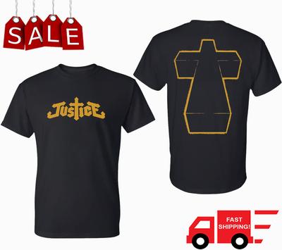 2 Strony Justice Band Klasyczna Dla Fanów Koszulka Czarna Unisex S-5XL ND1121 Koszulka Unisex